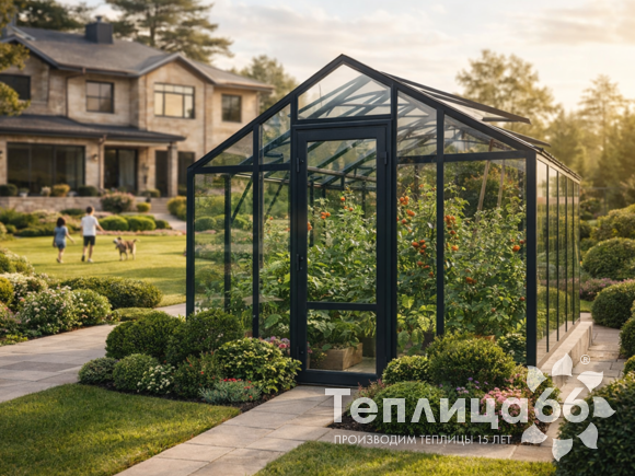 Теплица Рада Гарденикс 3 С под стекло, ширина 3,0 м. (калькулятор)